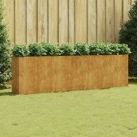 Berkfield Home Garden Raised Bed 280x40x80 cm Corten Steel in Brown | Size: 280 x 40 x 80 cm