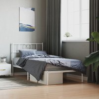 Metal Bed Frame Headboard 100x190 cm