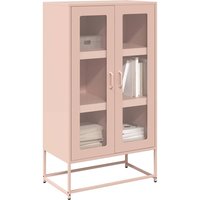 Berkfield Home Highboard Pink 68x39x123 cm Steel | Size: 68 x 39 x 123 cm