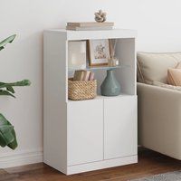 Berkfield Home Sideboard with LED Lights White 60.5x37x100 cm