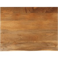 Berkfield Home Table Top Live Edge 90x80x3.8 cm Solid Wood Mango in Brown