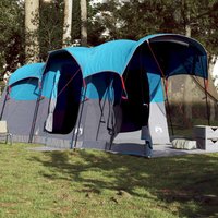 Berkfield Home Family Tent Tunnel 8-Person Blue Waterproof