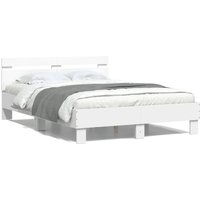 Berkfield Home Bed Frame without Mattress White 120x200 cm | Size: Small Double