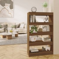 Berkfield Home Book Cabinet/Room Divider Brown Oak 80x30x135 cm Engineered Wood | Size: 80 x 30 x 135 cm