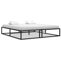 Berkfield Home Bed Frame Black Metal 200x200 cm