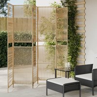 Berkfield Home Room Divider 6 Panels Beige Poly Rattan