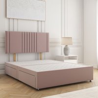 Monaco Divan Bed Plush 24"Headboard 2Drawers Same Side & No Mattress Double