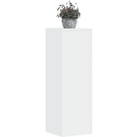 Berkfield Home Plant Stands 2 pcs White 33x33x100 cm Engineered Wood | Size: 33 x 33 x 100 cm