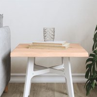 Table Top 40x40x2 cm Untreated Solid Wood Oak Live Edge x 40 x 2 cm