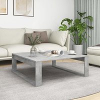 Berkfield Home Coffee Table Concrete Grey 100x100x35 cm Engineered Wood | Size: 100 x 100 x 35 cm