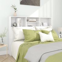 Berkfield Home Headboard Cabinet White 140x19x103.5 cm