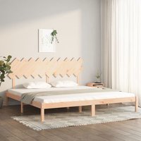Berkfield Home Bed Frame 200x200 cm Solid Wood in Brown