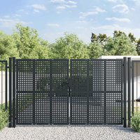 Berkfield Home Garden Gate Anthracite 300x250 cm Steel
