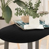 Table Top Dark 80x40x2 cm Solid Wood Oak Oval x 40 x 2 cm