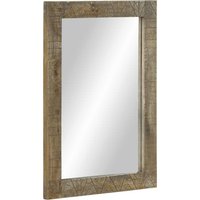 Berkfield Home Bathroom Mirror 50x2.5x70 cm Solid Wood Mango in Brown