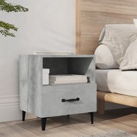 Berkfield Home Bedside Cabinet Concrete Grey Engineered Wood