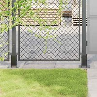Post Bases Square 4 pcs Anthracite 71x71 mm Powder coated Steel