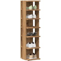 Shoe Cabinet Artisan Oak 28x27x102 cm Engineered Wood x 27 x 102 cm