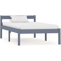 Berkfield Home Bed Frame Grey Solid Pine Wood 100x200 cm