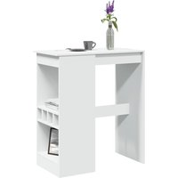 Berkfield Home Bar Table with Racks White 90x47.5x103.5 cm Engineered Wood