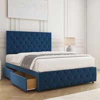 Mulberry Divan Bed Set Plush 24"Headboard 2Drawers Footend & Mattress Super King