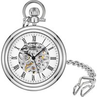 STÜHRLING Original Men's Vintage Pocket Watch Mechanical Hand-wind Movement Stainless Steel Skeleton Dial S in Silver
