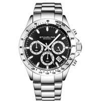 STÜHRLING Original Men's Ultima 3960 Quartz 42mm Chronograph in Black
