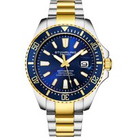 STÜHRLING Original Men's Depthmaster 3950A Quartz 42mm Diver in Gold