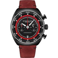 STÜHRLING Original Men's 1000 Quartz 44mm Chronograph in Dark Red