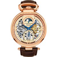 Modena Dual Time Automatic 46mm Skeleton Watch Leather Band