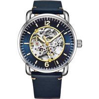 Mantra Automatic 42mm Skeleton watch Leather Band