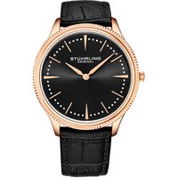 STÜHRLING Original Men's Silhouette 3984 Quartz 41mm Classic in Rose Gold