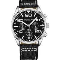 Quartz Aviator Chrono Watch Contrast Stitched Strap