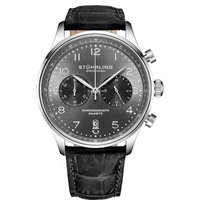 STÜHRLING Original Men's GR1-Q Dress Watch Quartz 42mm Chronograph in Black