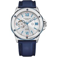 STÜHRLING Original Men's Edwardian Automatic 4018 44mm Skeleton in Blue