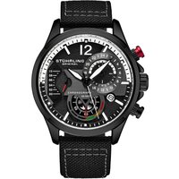 Cordura Quartz 45mm Aviator Watch Leather Strap