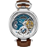 Modena 4033 Dual Time 46mm Automatic Watch Skeleton Dial