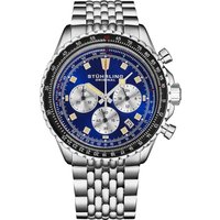 Raceway 1010 Chronograph Watch Meca Quartz Hybrid Movement Stainless Steel Beaded