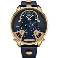 TerraTime Triple Time Quartz 50mm Watch Dark