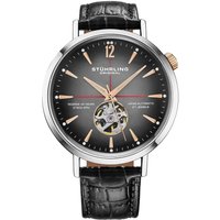 STÜHRLING Original Men's Quasar Skeleton Automatic 42mm 1021 Watch in Grey