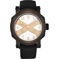 Romain Jerome Men's Titanic' A La Grande White Dial Black Rubber Strap Automatic Watch