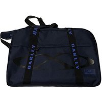 Graphic Metal Logo Adjustable Straps Navy Blue Duffel Bag