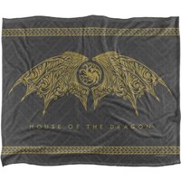 Game Of Thrones House of The Dragon Blanket, 152x127 cm Dragon Wings Silky Touch Super Soft Throw Blanket in White