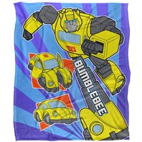 Hasbro Transformers Bumblebee Transform Silky Touch Blanket 152x127cm in White | Size: 152x127 cm