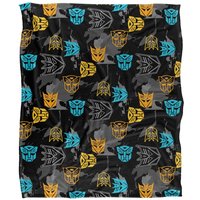 Hasbro Transformers AB Decepticon Pattern Silky Touch Blanket 152x127cm in White | Size: 152x127 cm