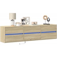 TV Wall Cabinet LED Sonoma Oak 180x31x45 cm x 31 x 45 cm