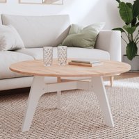 Berkfield Home Table Top Ø90x1.5 cm Round Solid Wood Beech in Brown | Size: 90x1.5 cm