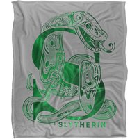 Harry Potter Slytherin S Logo Officially Licensed Silky Touch Super Soft Throw Blanket 152x127 cm in White