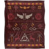 Harry Potter & Deathly Hallows Icon Pattern Blanket 152 x 127 cm