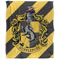 Warner Brothers Harry Potter Hufflepuff Crest 4 Blanket 152 x 127 cm in White